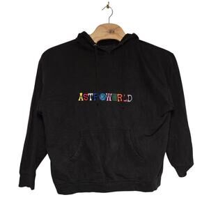 Travis Scott Astroworld Logo Wish You Were Here Pullover Hoodie Black Size XL
